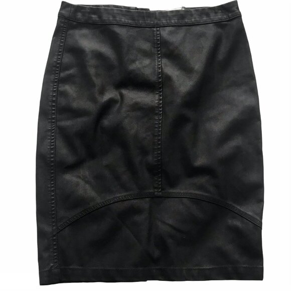 Minimum women's vegan leather pencil skirt black Euro 36 Small NWT - Picture 4 of 15